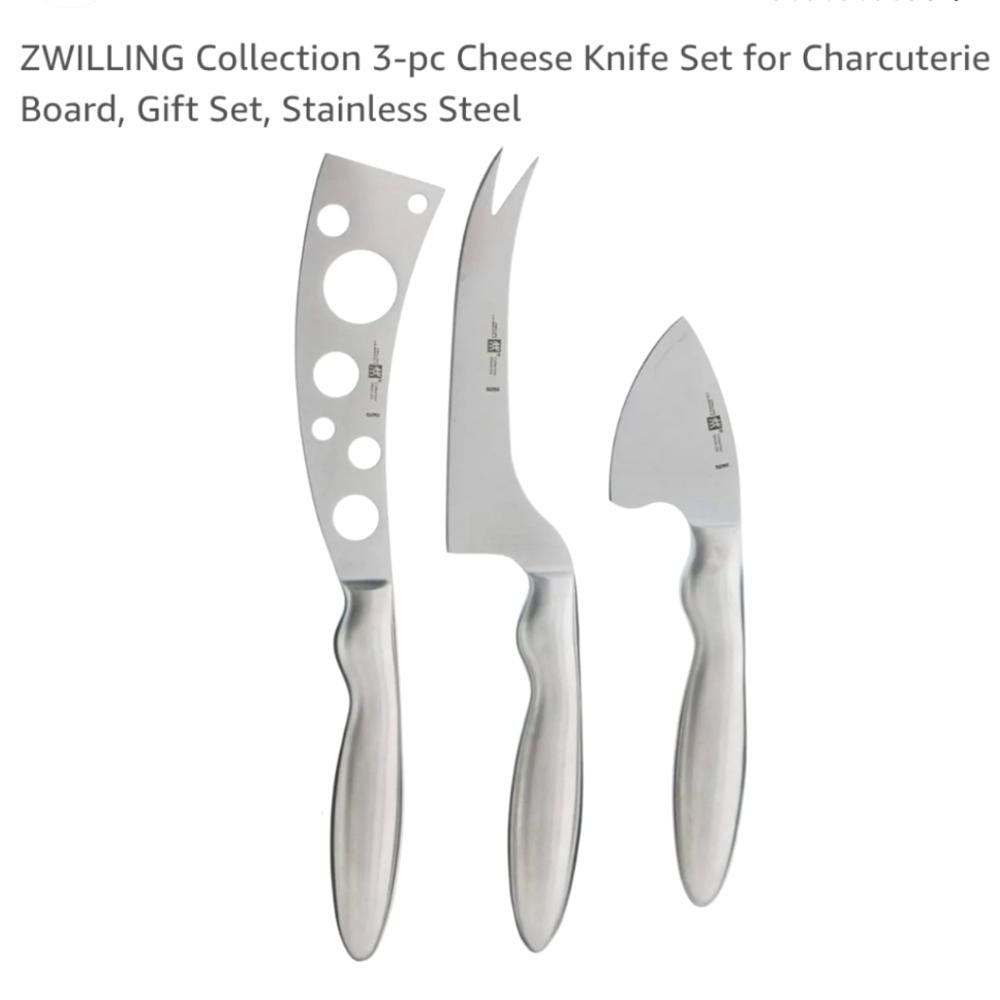 ZWILLING Collection 3-pc Cheese Knife Set for Charcuterie Board, Gift Set, Stain